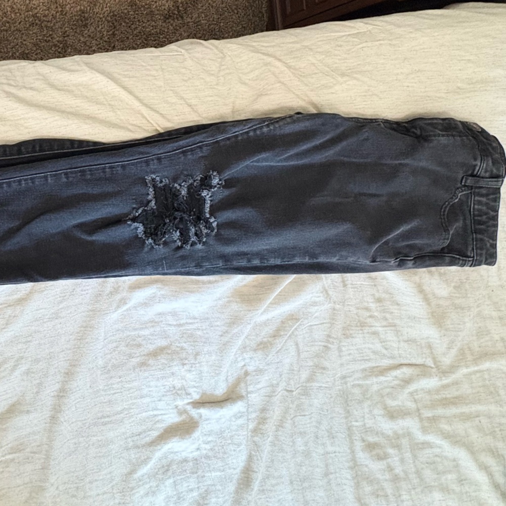 American Eagle Outfitters Black Distressed Jeans